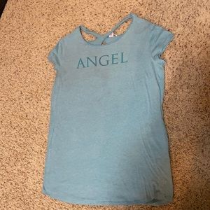 LIKE NEW Victoria’s Secret “ANGEL” super soft sleep tee in beautiful blue size S